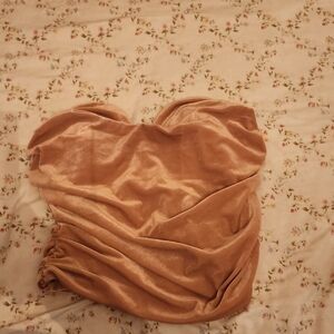 Velvet Strapless Top